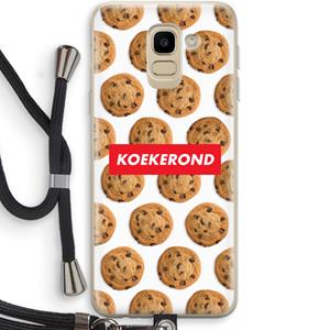 CaseCompany Koekerond: Samsung Galaxy J6 (2018) Transparant Hoesje met koord