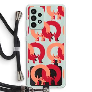 CaseCompany Dogs: Samsung Galaxy A52s 5G Transparant Hoesje met koord