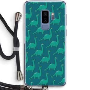 CaseCompany Diplodocus: Samsung Galaxy S9 Plus Transparant Hoesje met koord