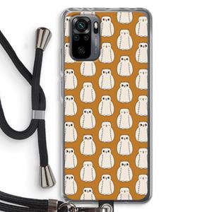 CaseCompany Uilen: Xiaomi Redmi Note 10 Pro Transparant Hoesje met koord