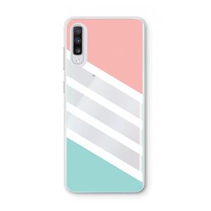 CaseCompany Strepen pastel: Samsung Galaxy A70 Transparant Hoesje