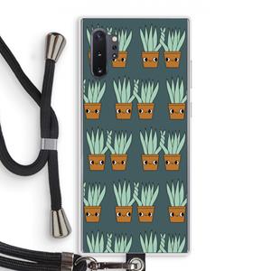 CaseCompany Sansevieria: Samsung Galaxy Note 10 Plus Transparant Hoesje met koord