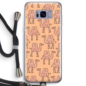 CaseCompany Kameel: Samsung Galaxy S8 Plus Transparant Hoesje met koord