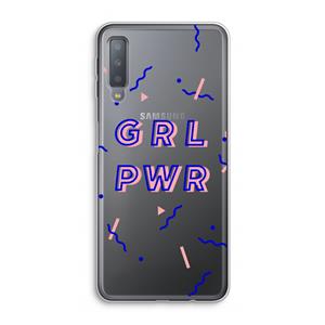 CaseCompany GRL PWR: Samsung Galaxy A7 (2018) Transparant Hoesje