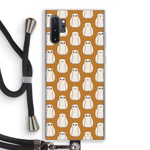 CaseCompany Uilen: Samsung Galaxy Note 10 Plus Transparant Hoesje met koord