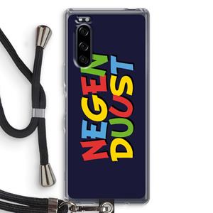 CaseCompany 90's One: Sony Xperia 5 Transparant Hoesje met koord