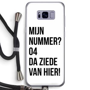 CaseCompany Da ziede van hier: Samsung Galaxy S8 Plus Transparant Hoesje met koord
