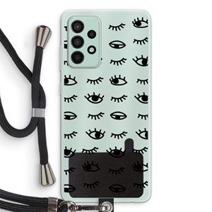 CaseCompany Eye pattern #2: Samsung Galaxy A52s 5G Transparant Hoesje met koord