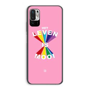 CaseCompany Het Leven Is Mooi: Xiaomi Redmi Note 10 5G Transparant Hoesje