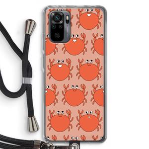 CaseCompany Krab: Xiaomi Redmi Note 10 Pro Transparant Hoesje met koord