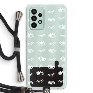 CaseCompany Eye pattern #3: Samsung Galaxy A52s 5G Transparant Hoesje met koord