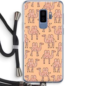 CaseCompany Kameel: Samsung Galaxy S9 Plus Transparant Hoesje met koord