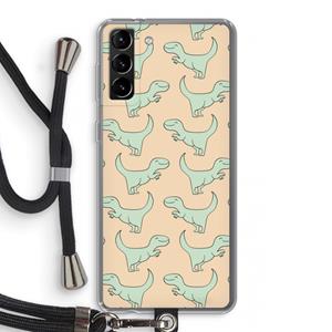 CaseCompany Dinos: Samsung Galaxy S21 Plus Transparant Hoesje met koord
