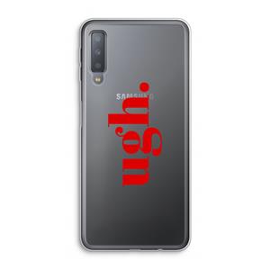 CaseCompany Ugh: Samsung Galaxy A7 (2018) Transparant Hoesje