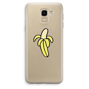 CaseCompany Banana: Samsung Galaxy J6 (2018) Transparant Hoesje
