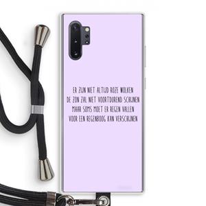 CaseCompany Regenboog: Samsung Galaxy Note 10 Plus Transparant Hoesje met koord