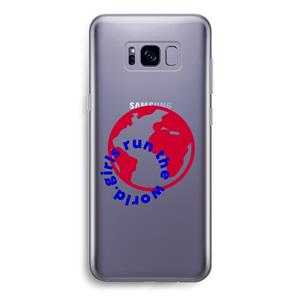 CaseCompany Run The World: Samsung Galaxy S8 Transparant Hoesje