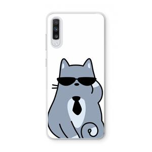 CaseCompany Cool cat: Samsung Galaxy A70 Transparant Hoesje