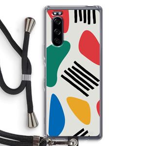 CaseCompany Illustratieve pop 1: Sony Xperia 5 Transparant Hoesje met koord