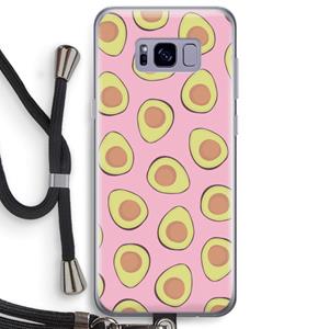 CaseCompany Dancing avocados: Samsung Galaxy S8 Plus Transparant Hoesje met koord