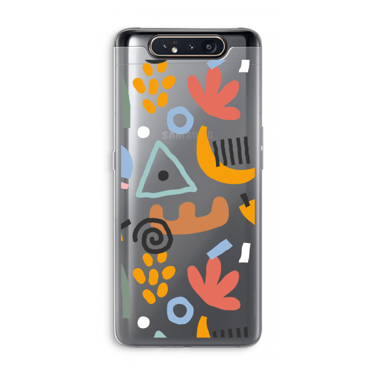 CaseCompany Abstract: Samsung Galaxy A80 Transparant Hoesje