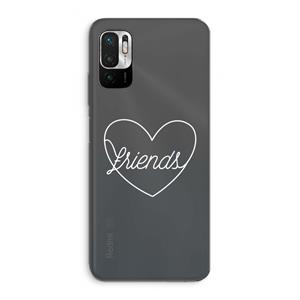CaseCompany Friends heart pastel: Xiaomi Redmi Note 10 5G Transparant Hoesje
