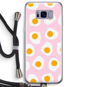 CaseCompany Dancing eggs: Samsung Galaxy S8 Plus Transparant Hoesje met koord