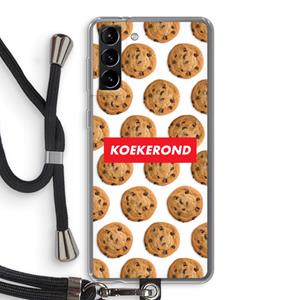 CaseCompany Koekerond: Samsung Galaxy S21 Plus Transparant Hoesje met koord