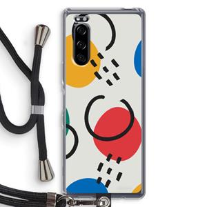 CaseCompany Illustratieve pop 3: Sony Xperia 5 Transparant Hoesje met koord