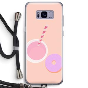 CaseCompany Donut: Samsung Galaxy S8 Plus Transparant Hoesje met koord