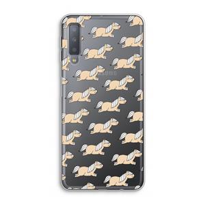 CaseCompany Ponys: Samsung Galaxy A7 (2018) Transparant Hoesje