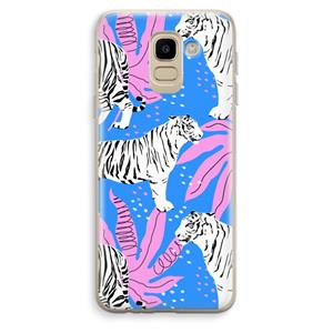 CaseCompany Tijger: Samsung Galaxy J6 (2018) Transparant Hoesje