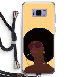 CaseCompany Golden hour: Samsung Galaxy S8 Plus Transparant Hoesje met koord