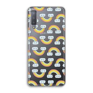 CaseCompany Regenboog: Samsung Galaxy A7 (2018) Transparant Hoesje