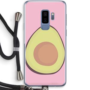 CaseCompany Avocado: Samsung Galaxy S9 Plus Transparant Hoesje met koord