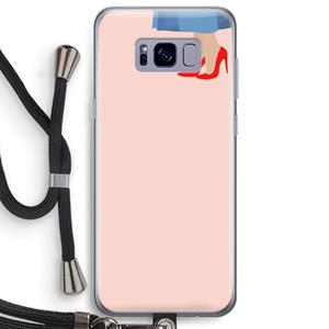 CaseCompany High heels: Samsung Galaxy S8 Plus Transparant Hoesje met koord