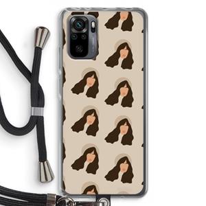 CaseCompany Bonjour mon amour: Xiaomi Redmi Note 10 Pro Transparant Hoesje met koord