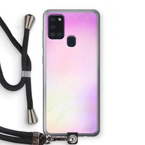 CaseCompany Flow mist pastel: Samsung Galaxy A21s Transparant Hoesje met koord