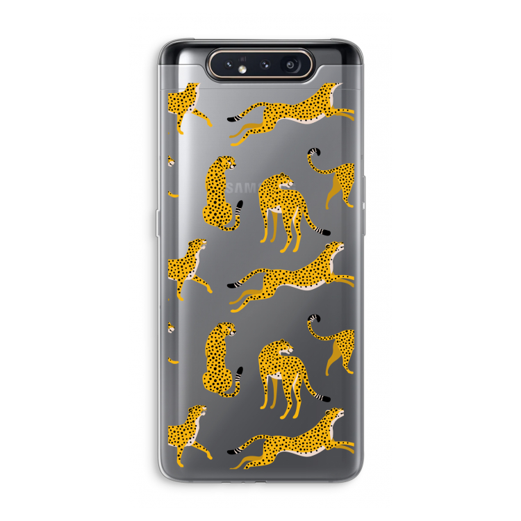 CaseCompany Luipaard: Samsung Galaxy A80 Transparant Hoesje