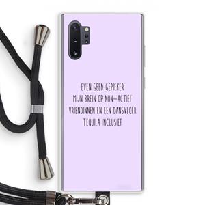CaseCompany Tequila: Samsung Galaxy Note 10 Plus Transparant Hoesje met koord