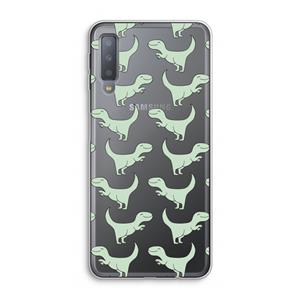 CaseCompany Dinos: Samsung Galaxy A7 (2018) Transparant Hoesje