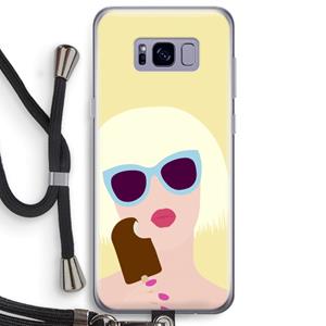 CaseCompany Ice cream: Samsung Galaxy S8 Plus Transparant Hoesje met koord