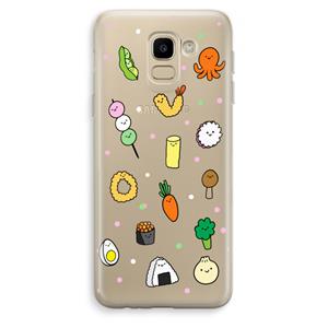 CaseCompany Happy bento friends: Samsung Galaxy J6 (2018) Transparant Hoesje