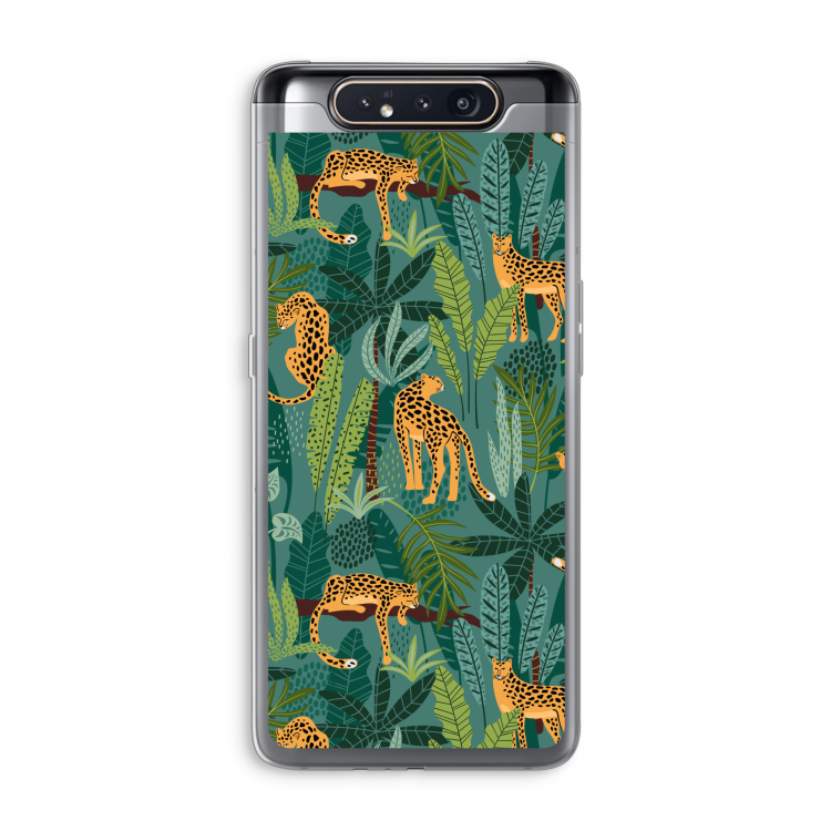 CaseCompany Luipaard 2: Samsung Galaxy A80 Transparant Hoesje
