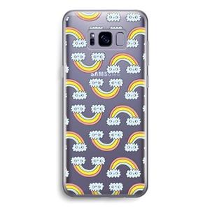 CaseCompany Regenboog: Samsung Galaxy S8 Transparant Hoesje