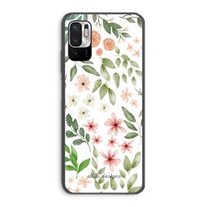 CaseCompany Botanical sweet flower heaven: Xiaomi Redmi Note 10 5G Transparant Hoesje
