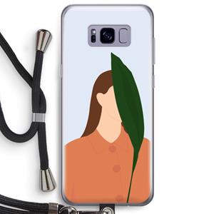 CaseCompany Leaf: Samsung Galaxy S8 Plus Transparant Hoesje met koord