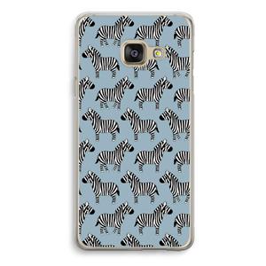 CaseCompany Zebra: Samsung Galaxy A3 (2016) Transparant Hoesje
