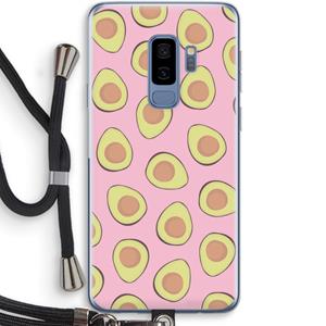 CaseCompany Dancing avocados: Samsung Galaxy S9 Plus Transparant Hoesje met koord