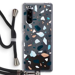 CaseCompany Terrazzo N°13: Sony Xperia 5 Transparant Hoesje met koord